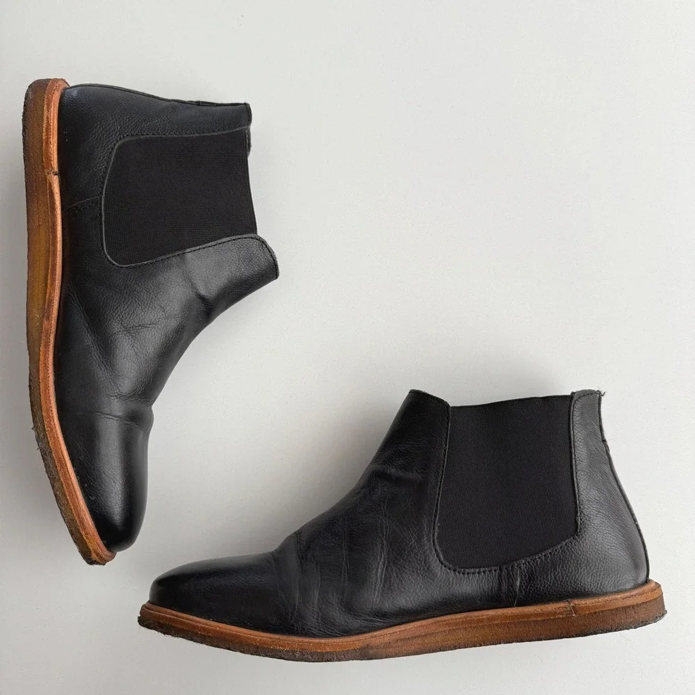 Frank Wright Law Pull On Black Chelsea‎ Boot EU 42 US 9